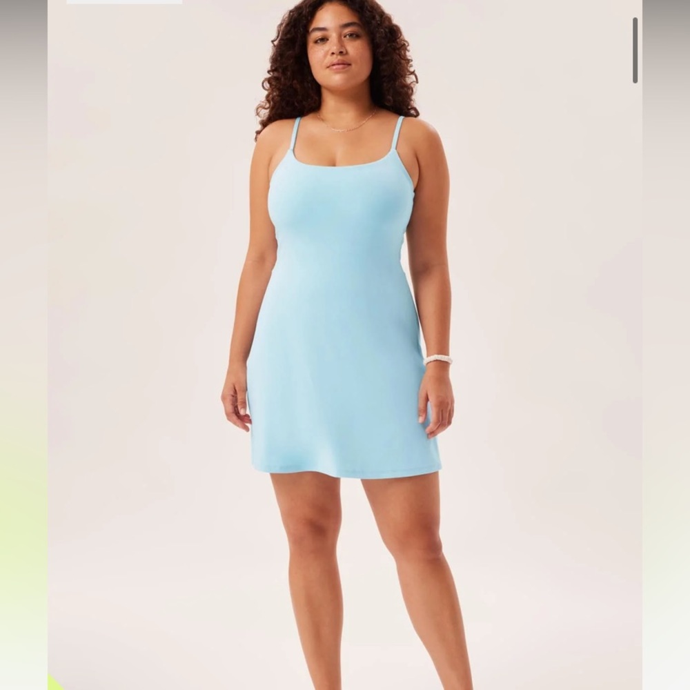 Girlfriend Collective Juliet Athletic Strappy Dress Dewdrop size small - new